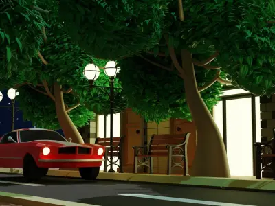 Street Scene Free 3D model