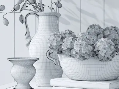 Pottery Barn  HUDSON CERAMICS - RED 3D model