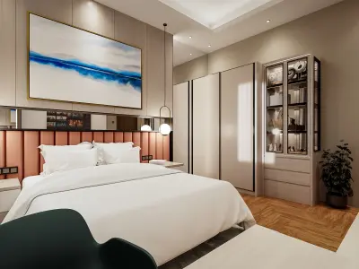 Bedroom 3D Rendering Interior Low-poly 3D model