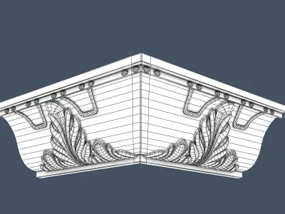 Decorative Crown Molding 3D model 11