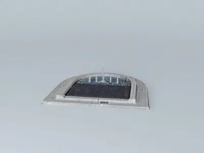 Source 1 building with solar panel on top Free 3D model