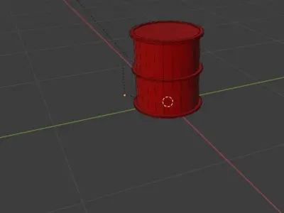 Very Basic Oil Drum  3D model