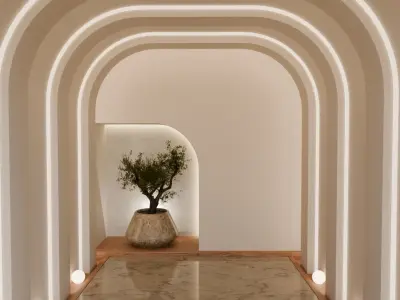 Minimalistic elegant luxury hallway design Free 3D model