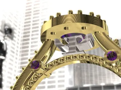 prom  university ring      psicology 3D print model