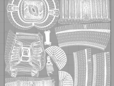 Industrial Electric Motor Low-poly 3D model