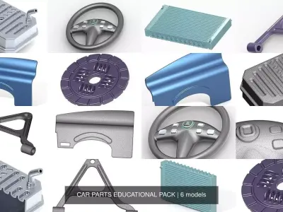 CAR PARTS EDUCATIONAL PACK 3D Model Collection