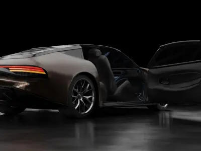 Generic Futuristic Concept Car with Taxi and Police texture 3D model