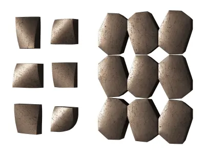 354 decorative wall art 20 minimal classic metal artwork 03 3D model