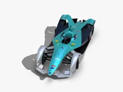 Nio Formula E 2020 Low-poly 3D model