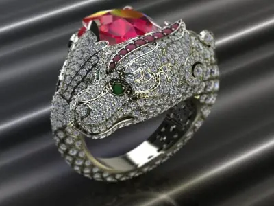 Dragon diamond ring 3D print model