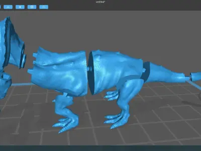 Hydra playing fetch 3D model