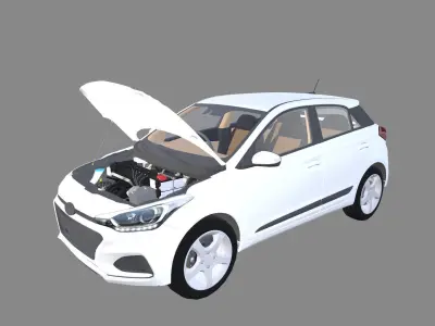 Hyundai i20 Asta Low-poly 3D model