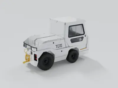 Airport Tug  Tractor For Carrying Passengers Luggage  3D model
