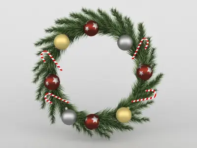 Christmas Set wreath 3D model