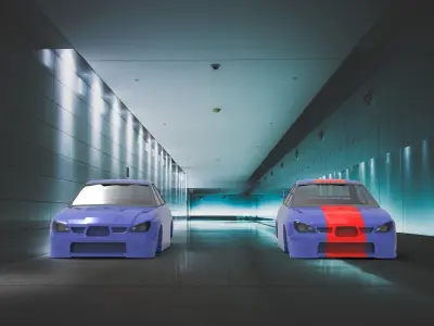 Low-poly model of Subaru Impreza WRX STi 2005 Low-poly 3D model