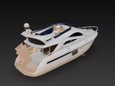 Modern Luxury Motor Yacht Cabin Cruiser  3D print model