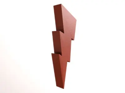 Lightning Bolt NEON Sign v2 Low-poly 3D model