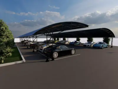 Roof Parking-Parking Lot  3D model purchase