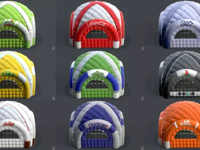 Inflatable Tent  Collection Low-poly 3D model