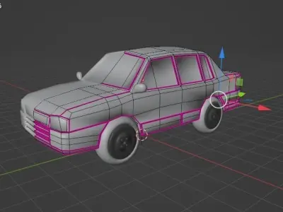 Sedan Car Free low-poly 3D model by MayaMS