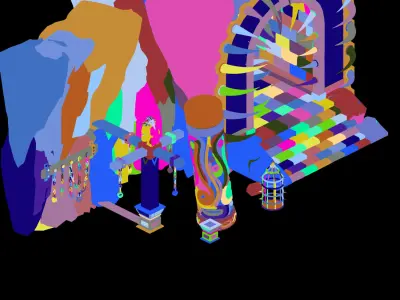 Stone Blood Birds - Entrance Gate 10 3D model