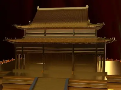 Chinese ancient house 3D model 27