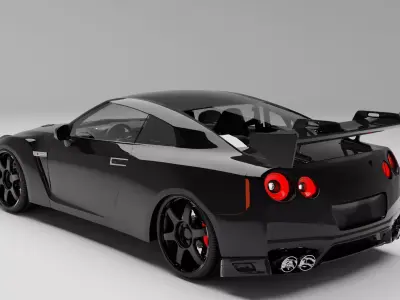 Nissan GTR with Interior 3D model