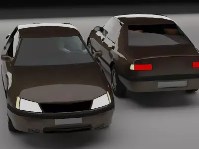 Low Poly Car 3D model Low-poly 3D model