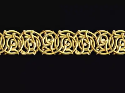 Central decor ornament for furniture 3D model 291
