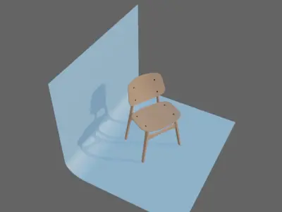 High-Poly Realistic Wooden Chair 3D Model Free 3D model