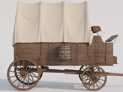 Covered Wagon 3D model