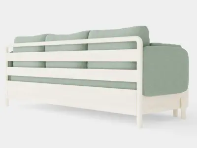 3 Seater Sofa Low-poly 3D model