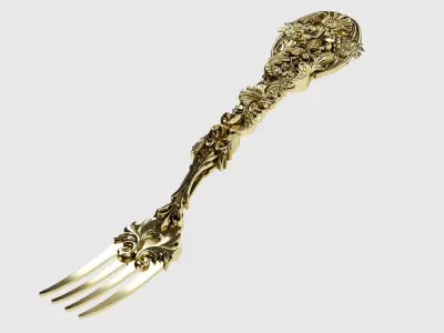 Royal Gold Premium Elite Fork 3D model