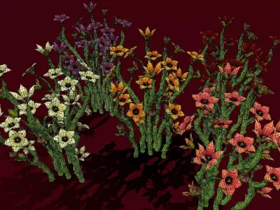 Flower Caralluma Socotrana Low-poly 3D model