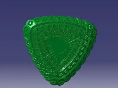 pk triangular sweet dish 3D print model