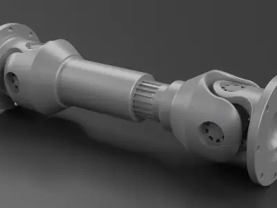 Shaft metal 3D model