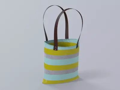 Handmade Handbag Low-poly 3D model
