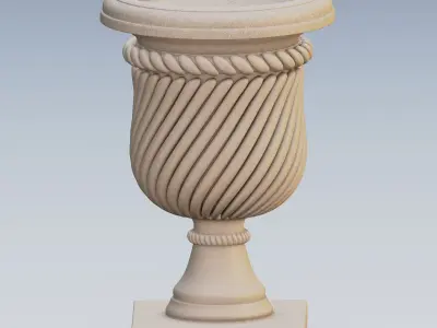 Garden urn planter02 3D model