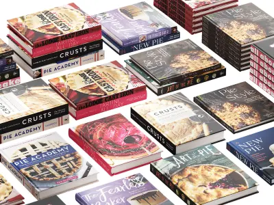 148 decorative books set 19 kitchen and cooking P05 3D model