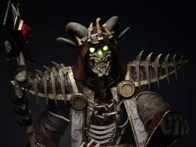 Undead Lich Low-poly 3D model