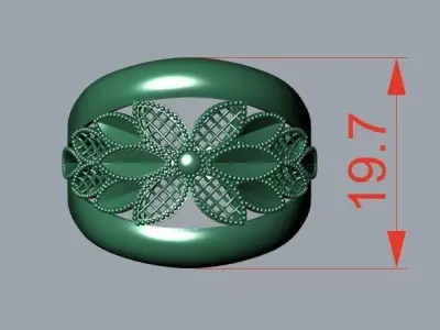 rings 3D print model 13