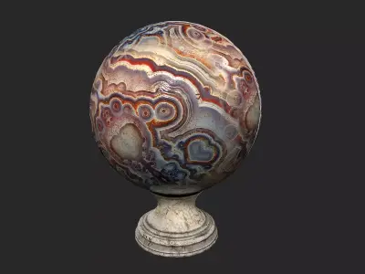 Fortune teller Mineral Crystal Ball Low-poly 3D model