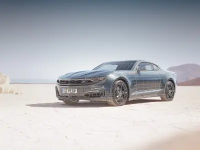 American muscle car unbranded 3D model