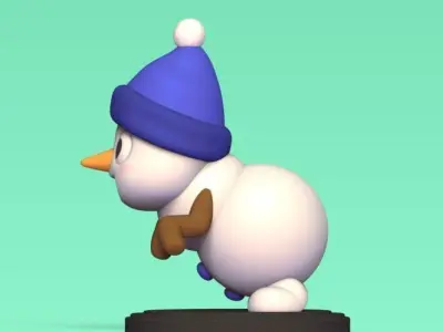 Happy Snowman 3D print model