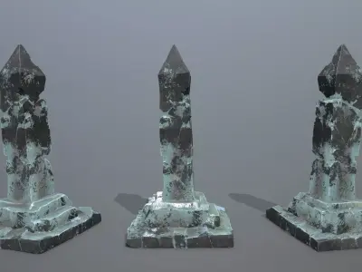 ice pillar Low-poly 3D model