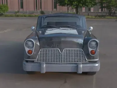 1950s Sedan Car Low-Poly PBR Low-poly 3D model