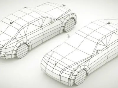 Generic Sedan v16 Low-poly 3D model