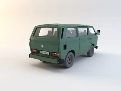 VW T3 Syncro - Offroad Car - Volkswagen Transporter 1990 3D model