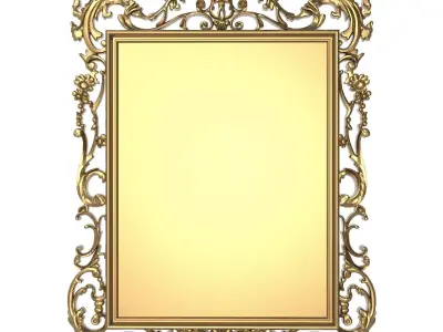 carved frame 3D model 17