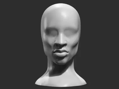 human head modern sculpture 3d print model 60 3D print model